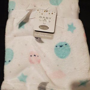 Stars & Moon Plush Baby Blanket - Bon Bebe